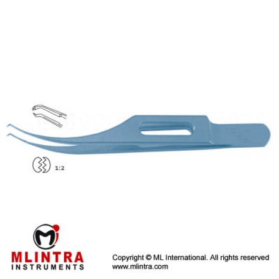 Harms-Colibri Corneal Forcep Very Delicate 1 x 2 Teeth with Tying Platform Titanium, 7.5 cm - 3 1/4" Tip Size 0.12 mm Harms-Colibri Corneal Forcep Very Delicate 1 x 2 Teeth with Tying Platform Titanium, 7.5 cm - 3 1/4" Tip Size 0.12 mm
